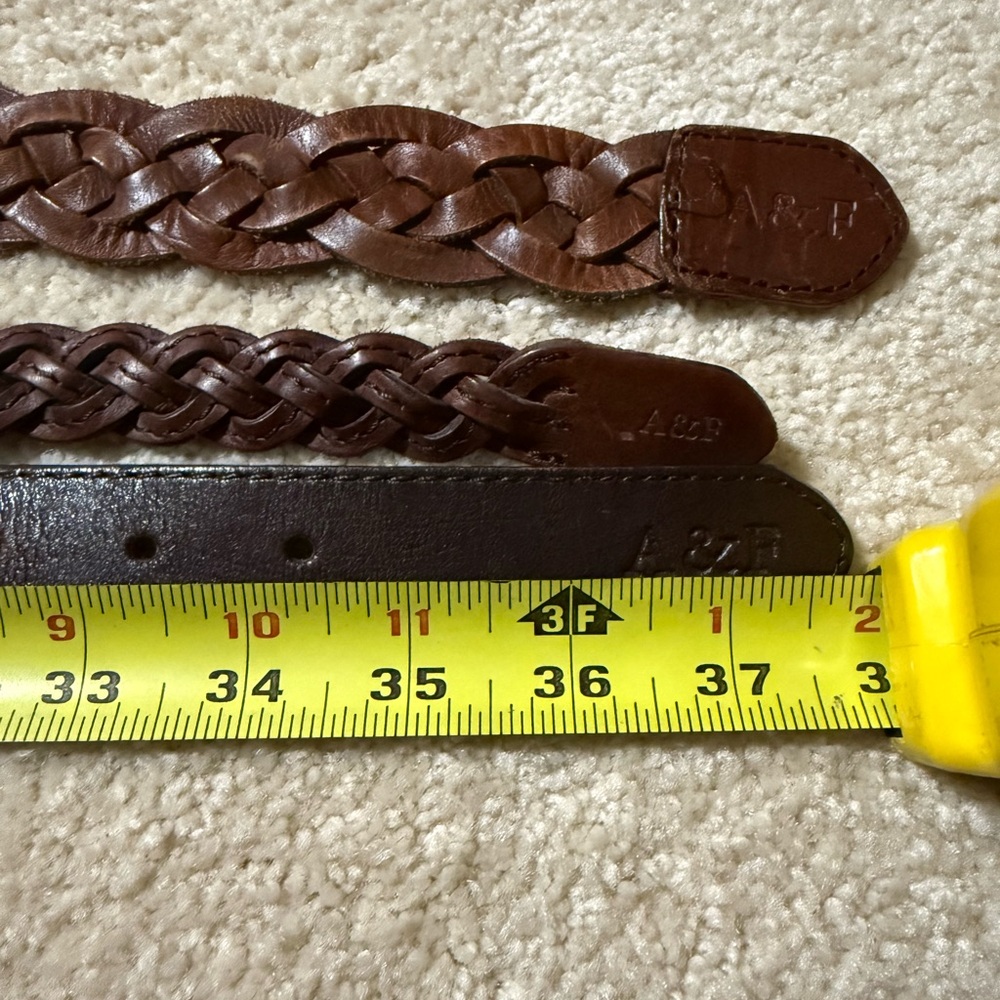 Vintage Abercrombie & Fitch Braided Leather Belts - Picture 5 of 5